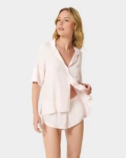 BLUEBELLA Marla Eco Viscose Short Pyjama Set Pale Pink