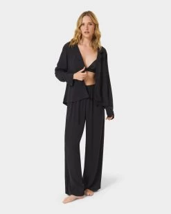 BLUEBELLA Tarcon Eco Viscose Long Pyjama Set Black