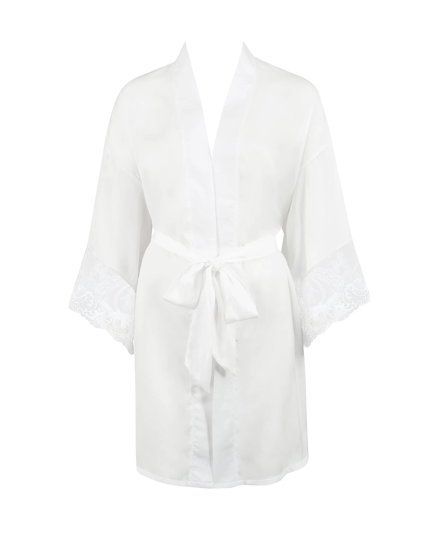 BLUEBELLA Marseille Luxury Satin Kimono White - Image 5