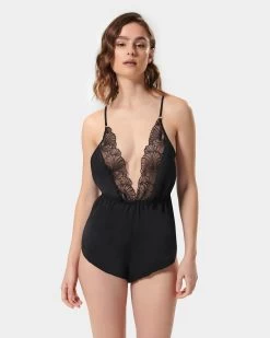 BLUEBELLA Romee Luxury Satin Teddy Black