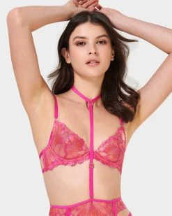 BLUEBELLA Colette Suspender Harness Fuchsia Pink/Orange Pepper