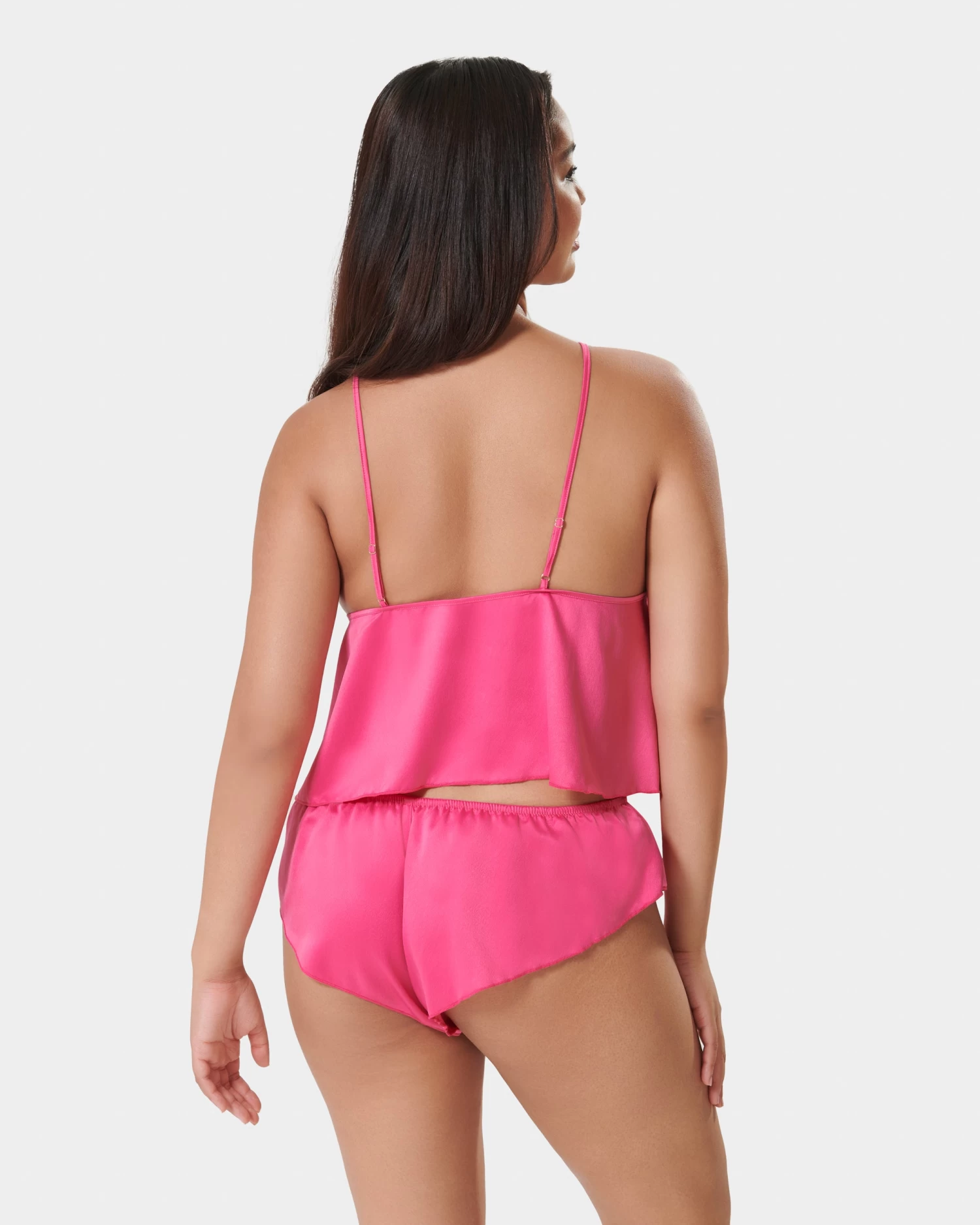 BLUEBELLA Faye Luxury Satin Cami And Short Set Fuchsia Pink - Image 3