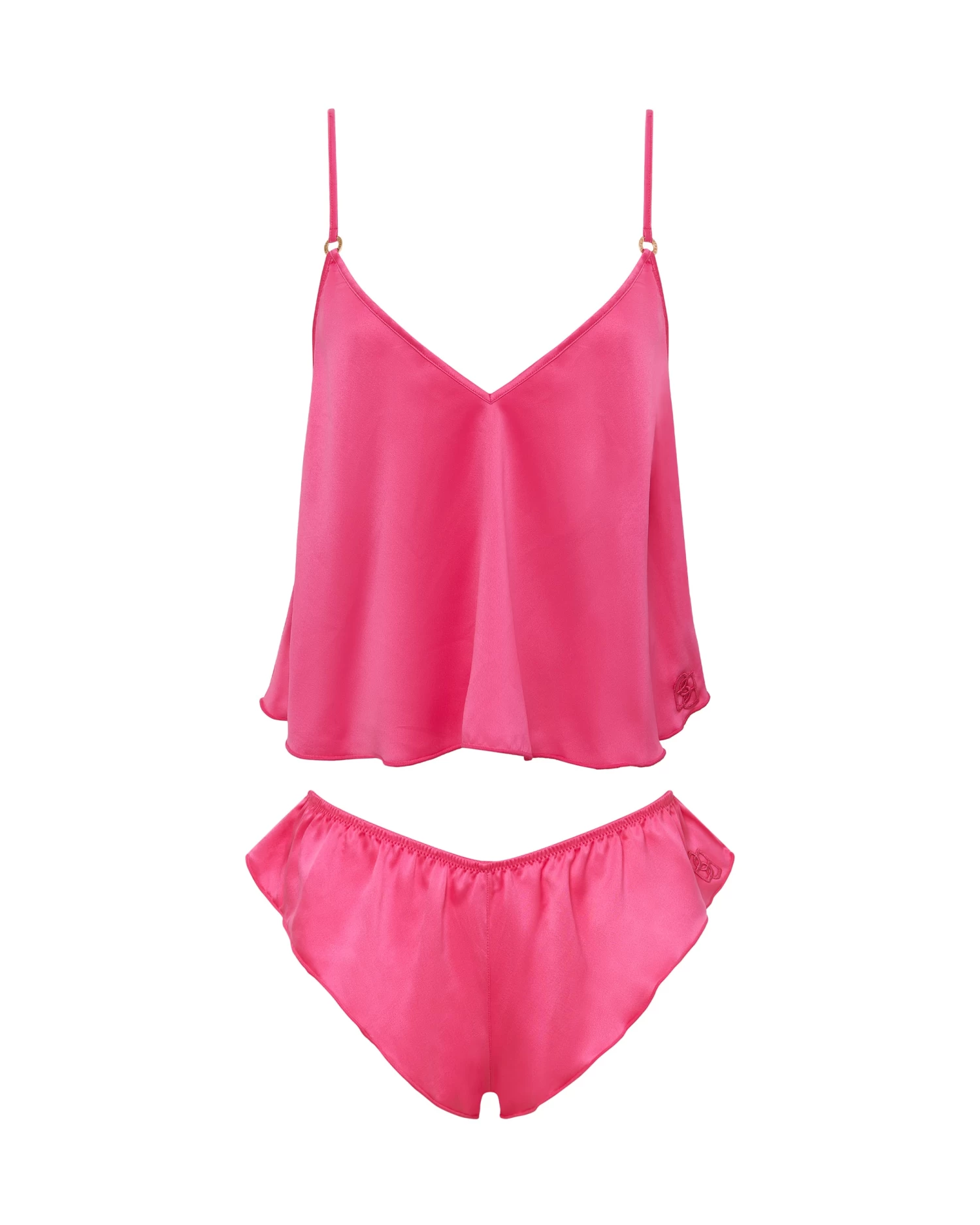 BLUEBELLA Faye Luxury Satin Cami And Short Set Fuchsia Pink - Image 5