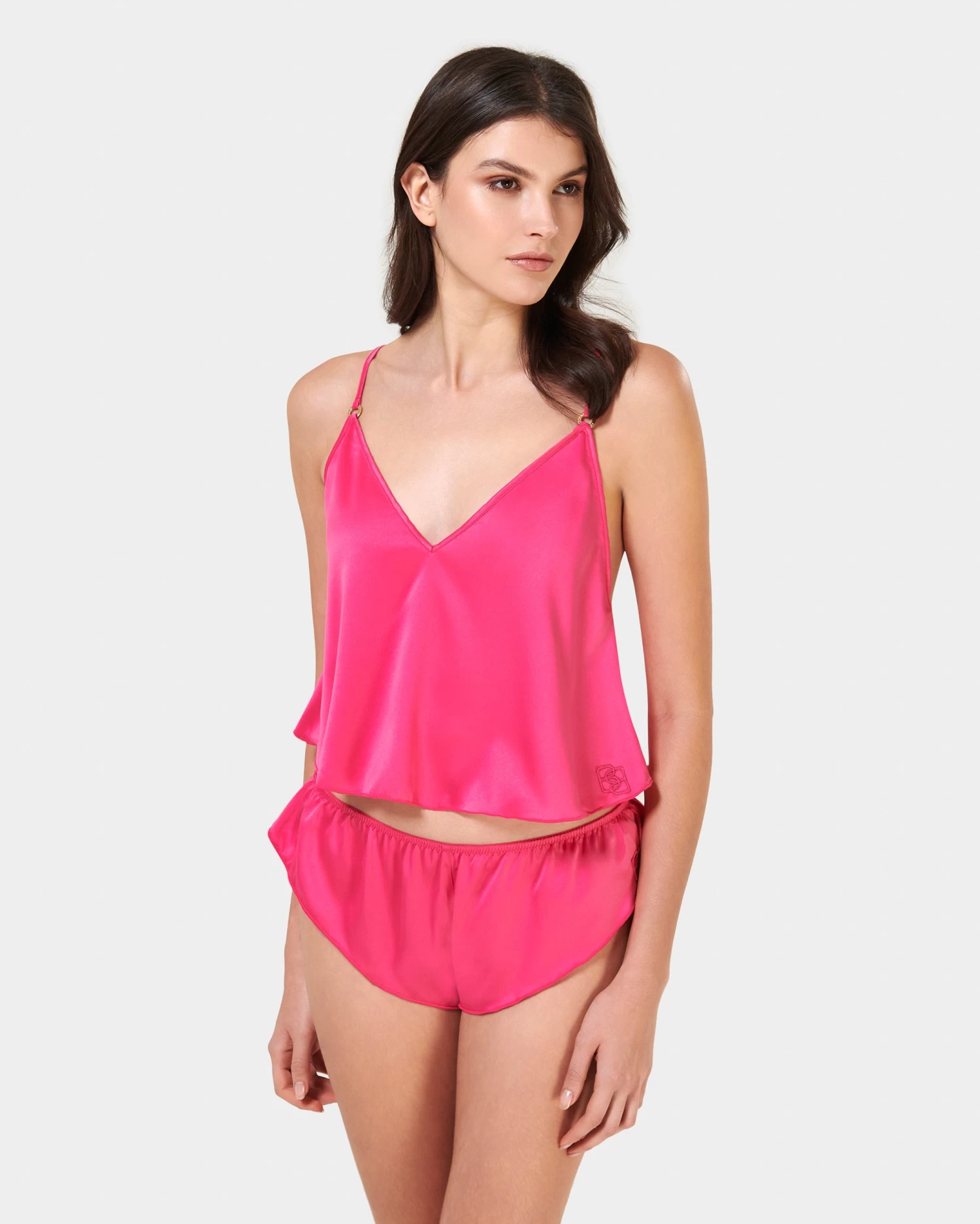 BLUEBELLA Faye Luxury Satin Cami And Short Set Fuchsia Pink - Image 9