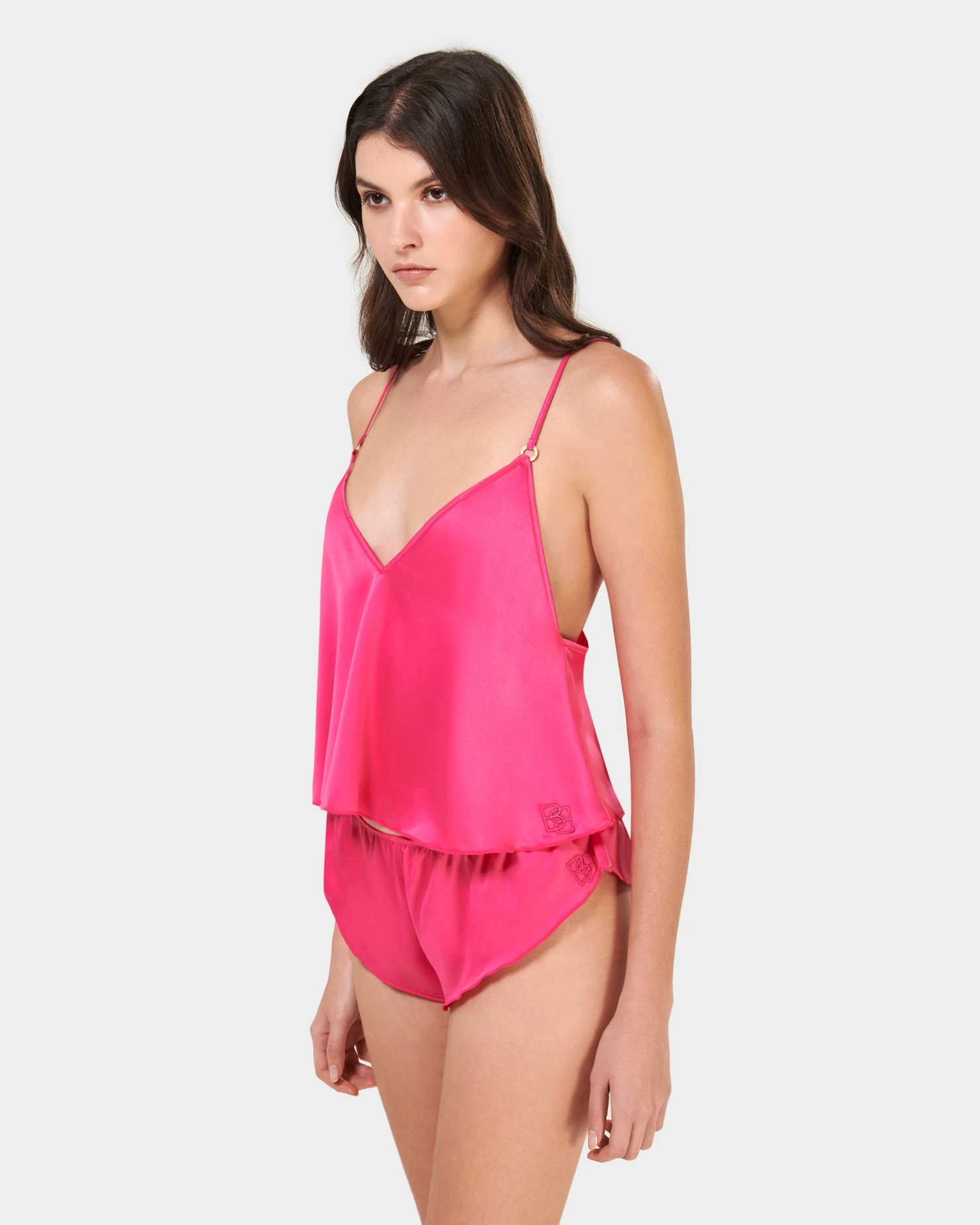 BLUEBELLA Faye Luxury Satin Cami And Short Set Fuchsia Pink - Image 10