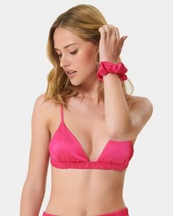 BLUEBELLA Saskia Luxury Satin Scrunchie Fuchsia Pink