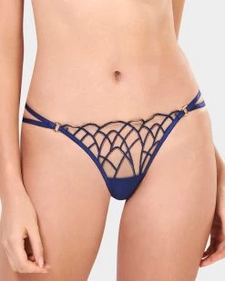 BLUEBELLA Beatrix Thong Twilight Blue/Sheer
