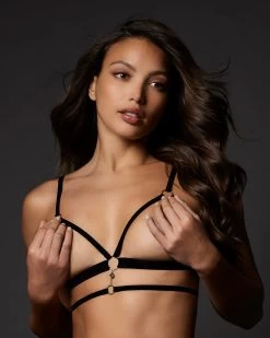 BLUEBELLA Simone Open Soft Bra Black/Gold