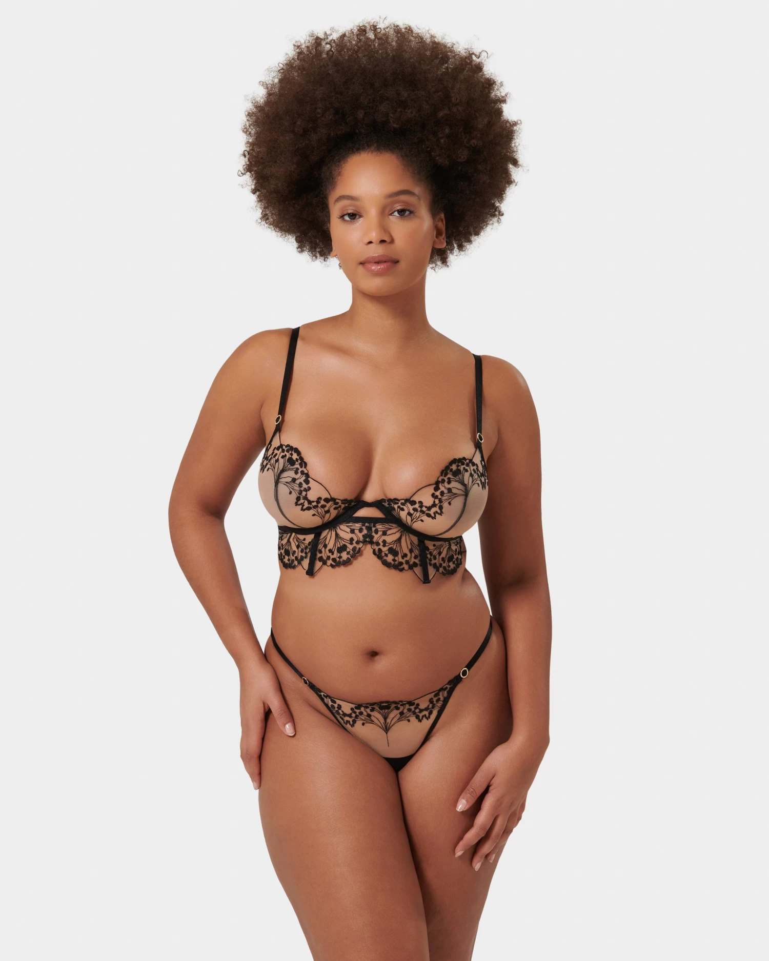 BLUEBELLA Marisa Thong Black/Sheer - Image 12