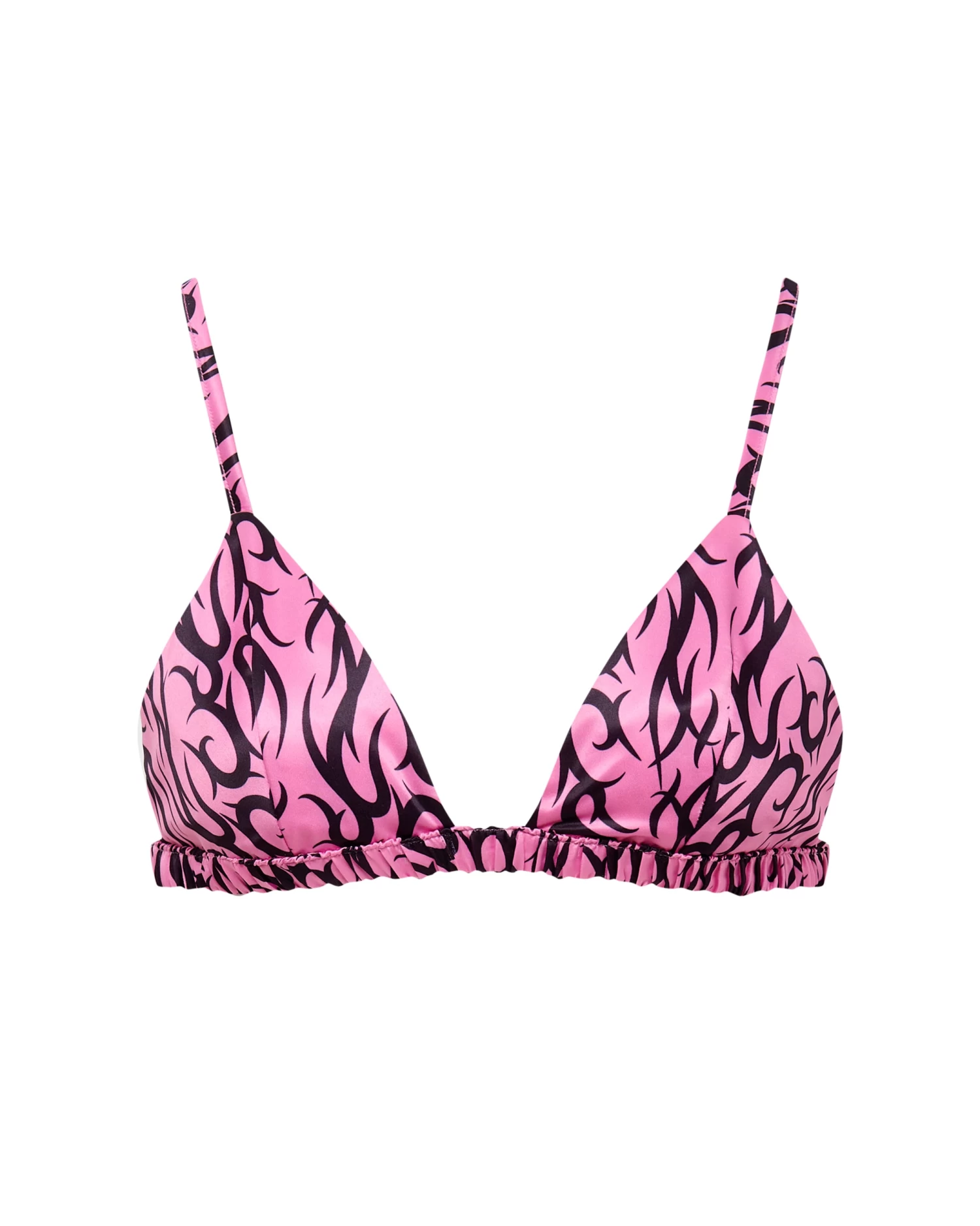 BLUEBELLA BB X Ashley Williams Tattoo Print Luxury Satin Soft Bra - Image 5