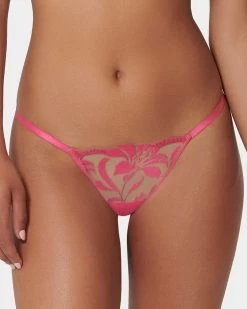 BLUEBELLA Leonora Thong Fuchsia Pink/Sheer