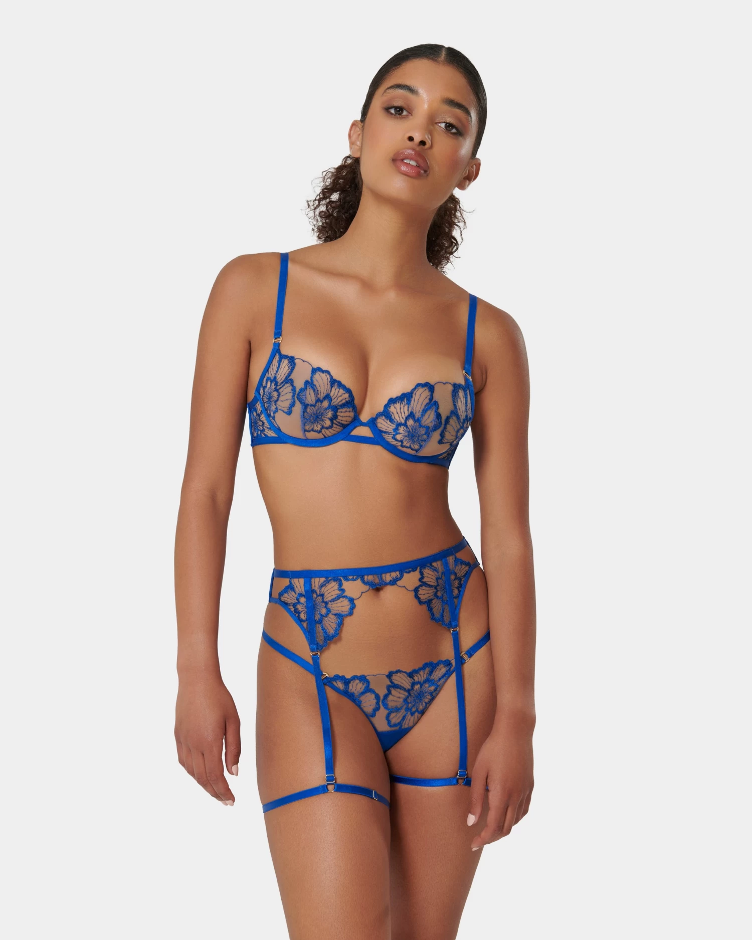 BLUEBELLA Catalina Thigh Harness Egyptian Blue/Sheer - Image 2