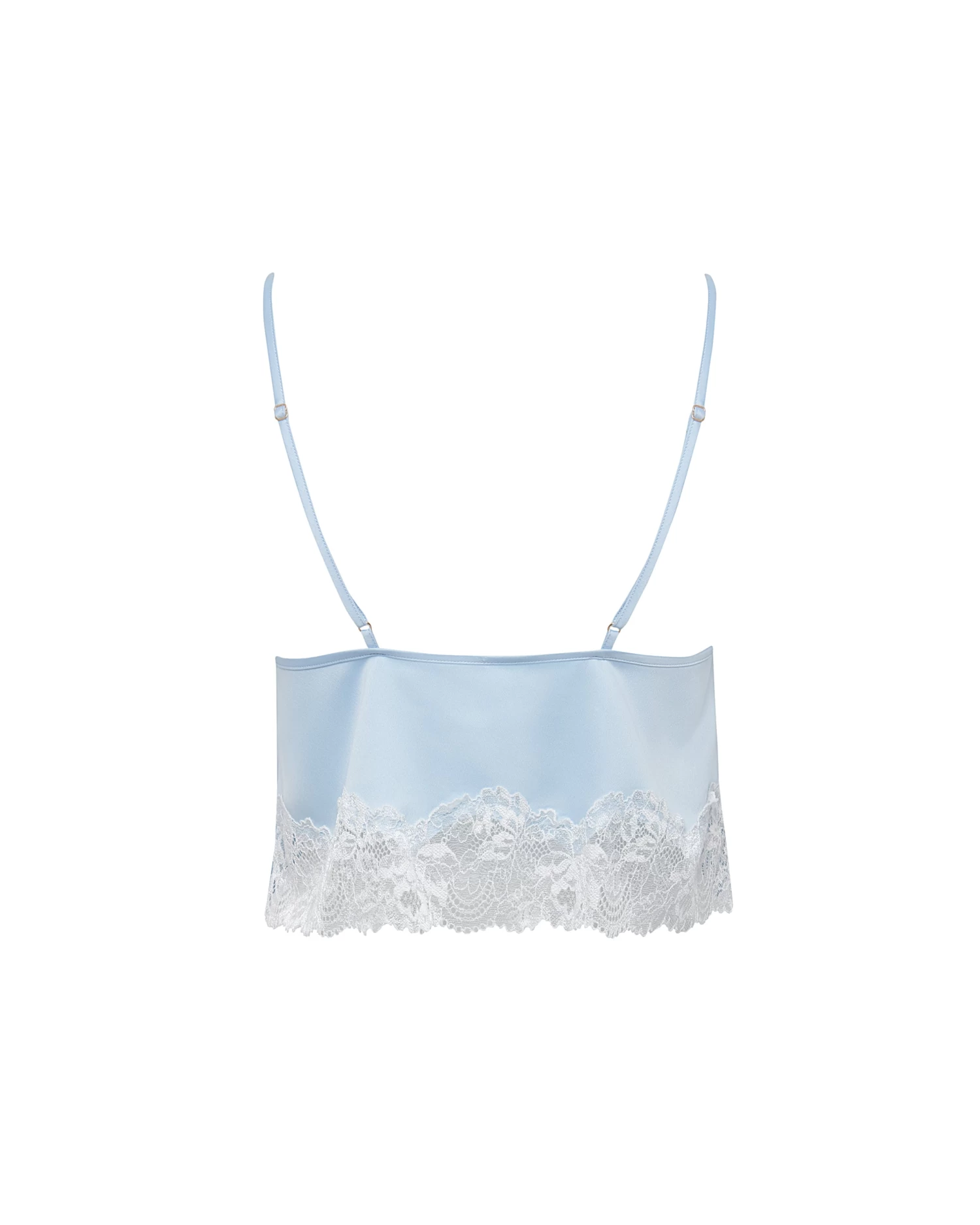 BLUEBELLA Isabella Luxury Satin Cami And Short Set Ice Water Blue/White - Image 6