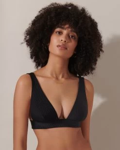 BLUEBELLA Lucerne Plunge Bikini Top Black