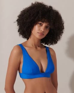 BLUEBELLA Lucerne Plunge Bikini Top Blue